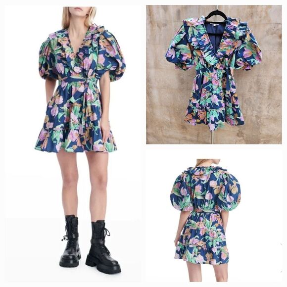 LOVE THE LABEL REMY DRESS Topanga navy - Picture 1 of 8